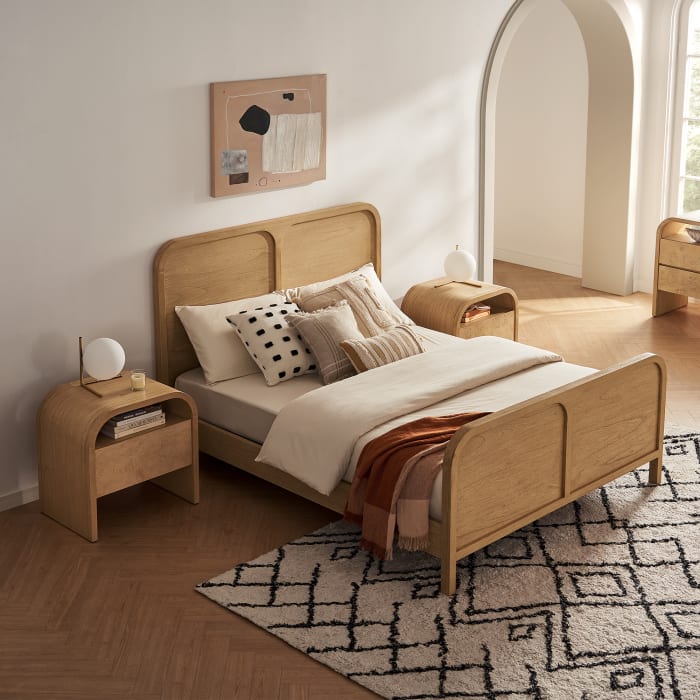 Japandi Wooden Bed - Japandi
