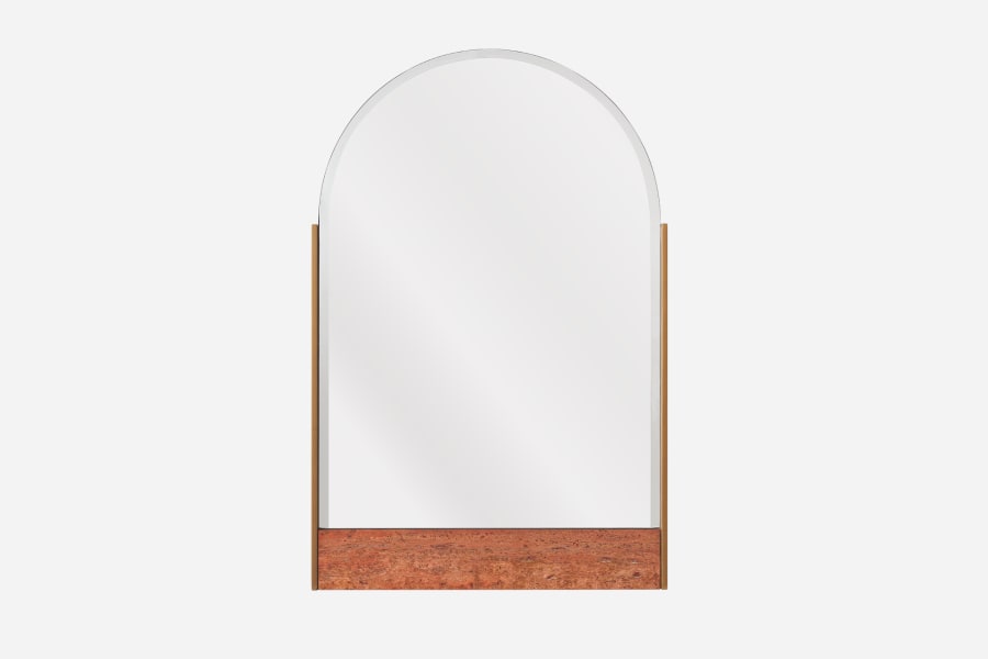Japandi Travertine Mirror - Japandi