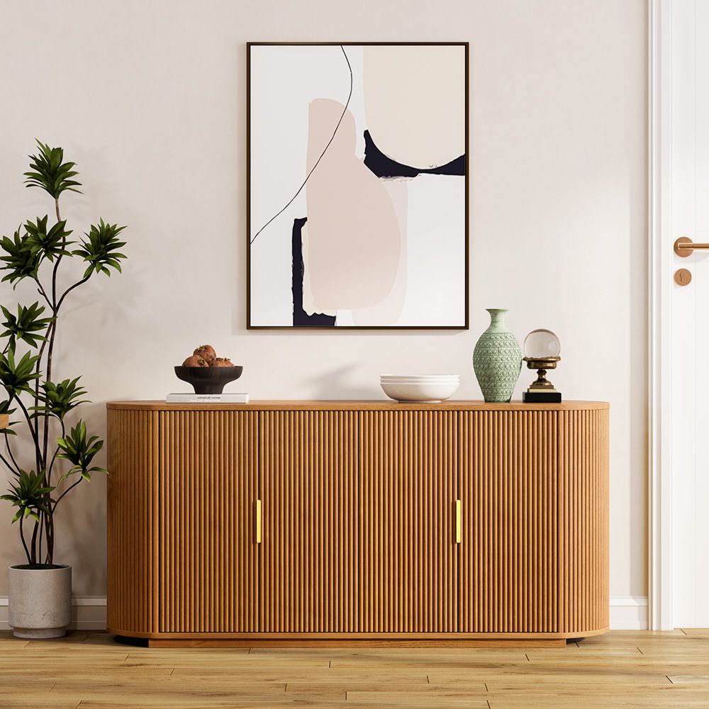 Japandi Ash Wood Sideboard - Japandi