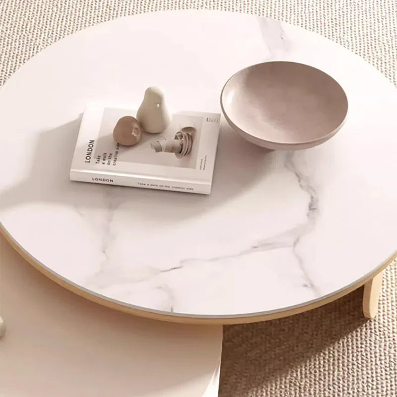 Japandi Nesting Coffee Table with Sintered Stone - Japandi