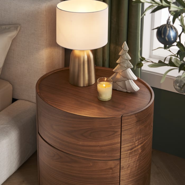 Japandi Side Table with Drawers - Japandi