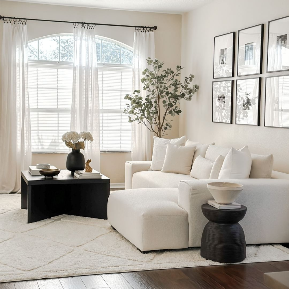 Japandi Wide Arm Sofa - Japandi