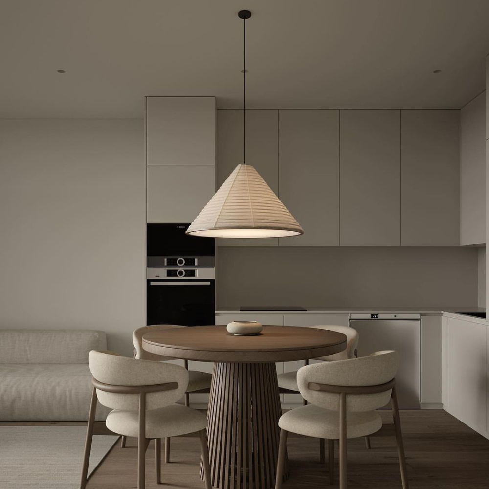 Japandi Paper Cone Pendant Light - Akairo - Japandi