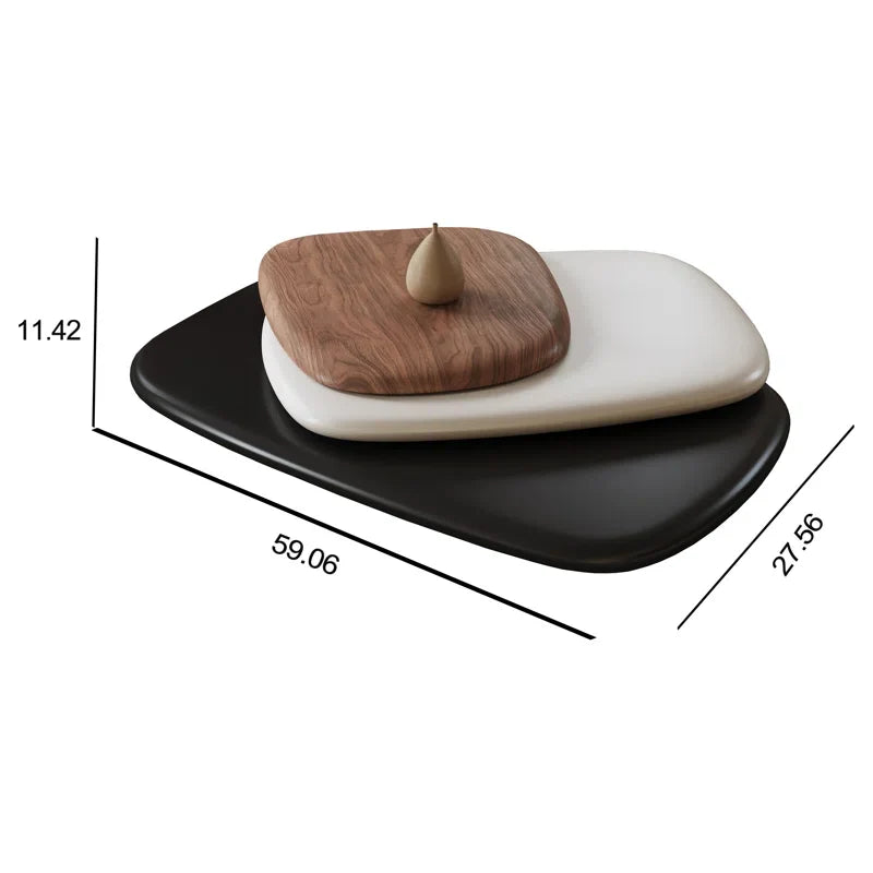 Swivel Modern Wood Coffee Table - Dusan - Japandi