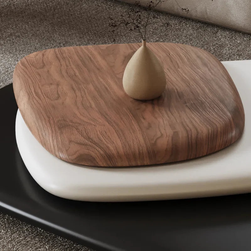 Swivel Modern Wood Coffee Table - Dusan - Japandi