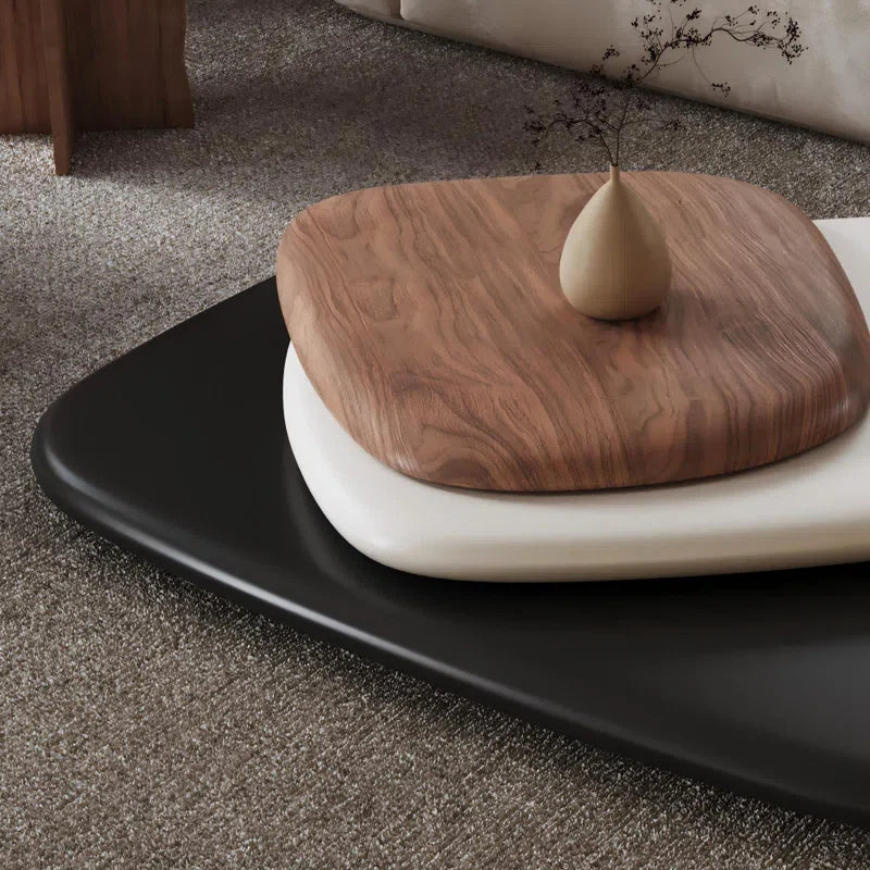 Swivel Modern Wood Coffee Table - Dusan - Japandi