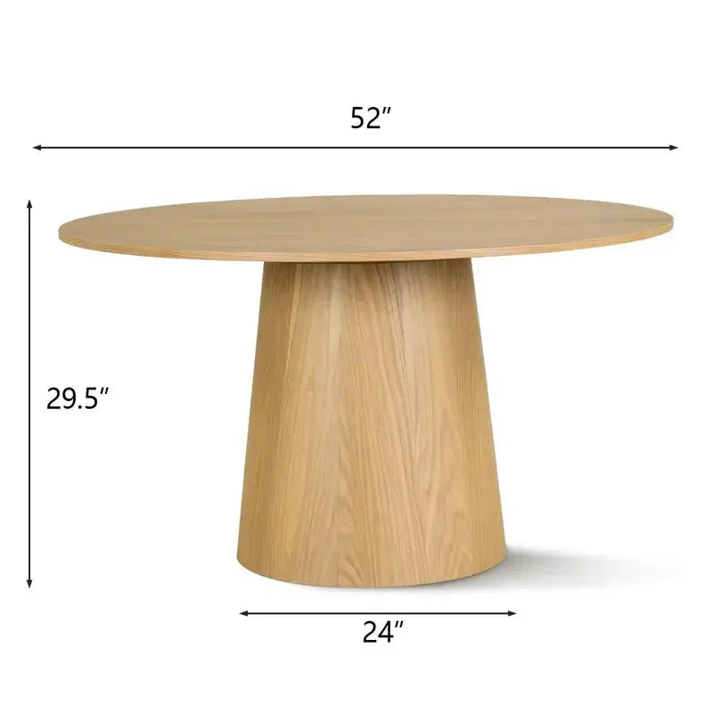 Japandi Pedestal Dining Table - Japandi