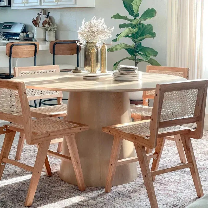 Japandi Pedestal Dining Table - Japandi