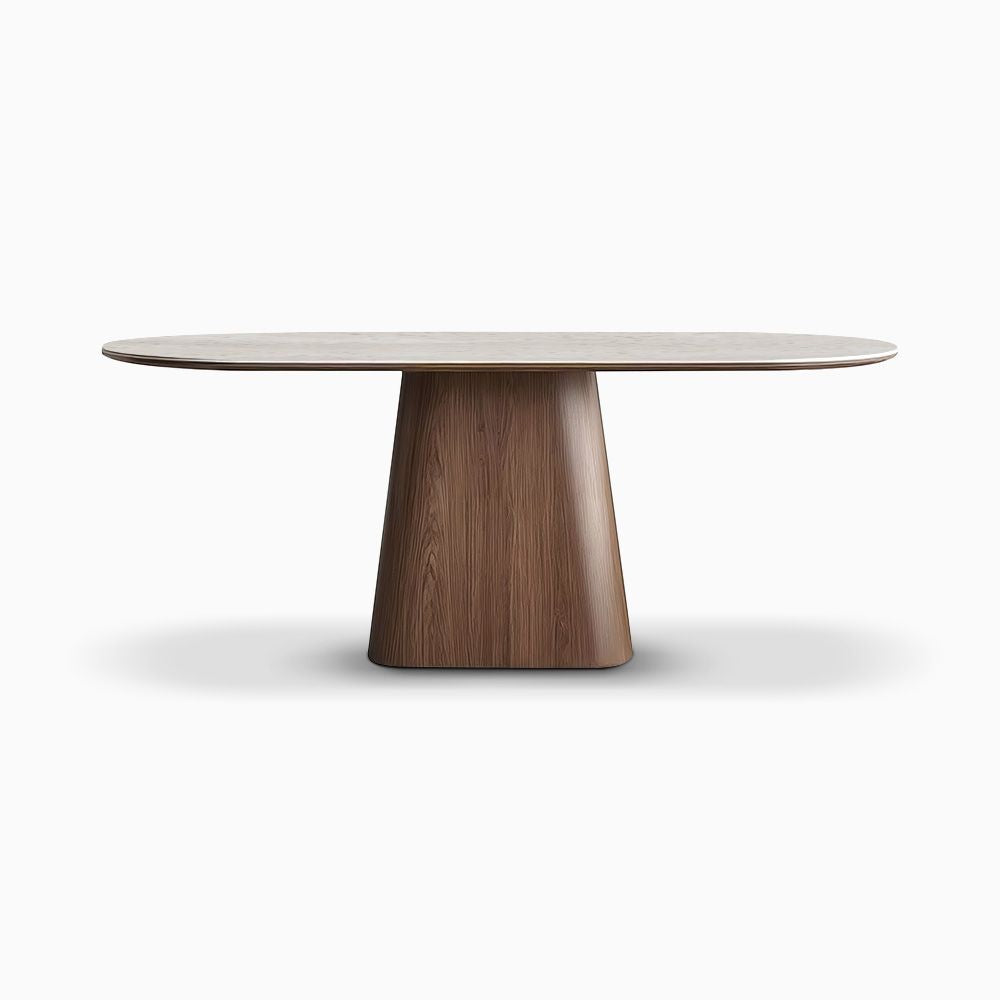 Japandi Stone & Wood Table - Japandi