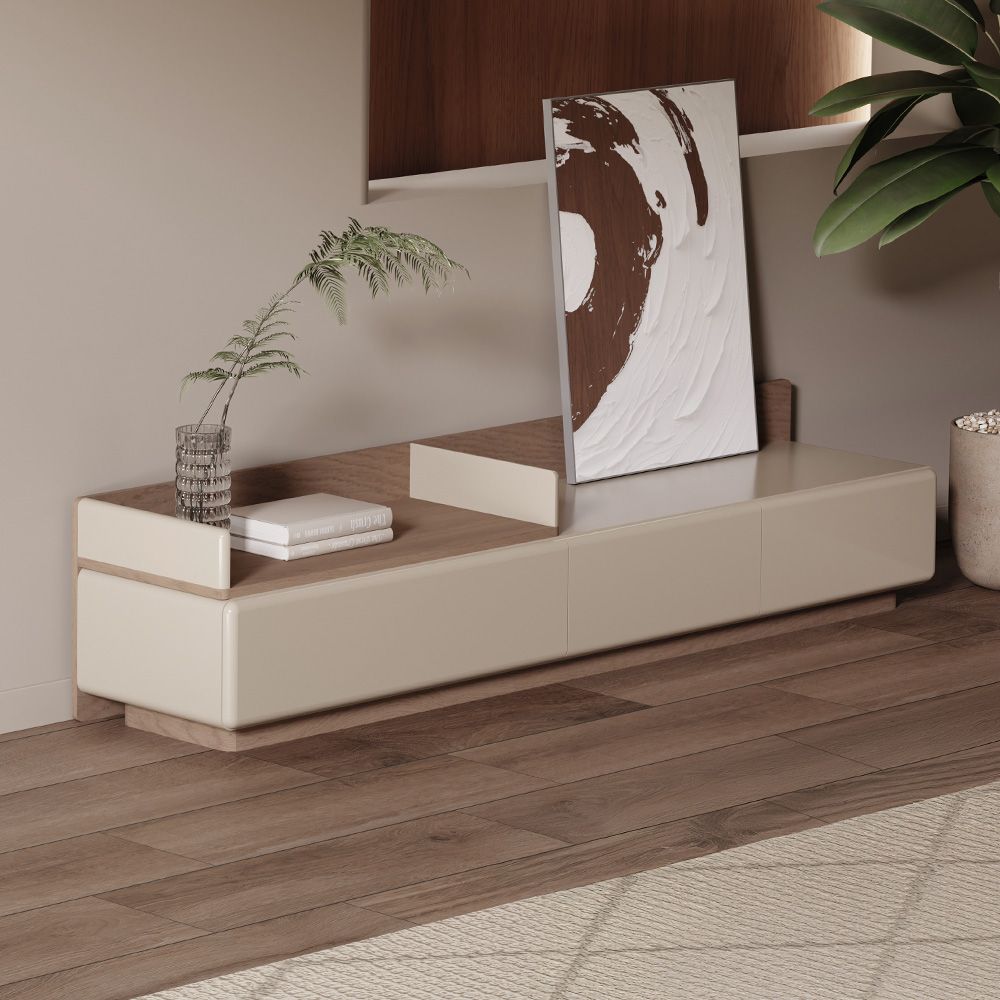 Japandi Modern Retractable TV Stand - Japandi