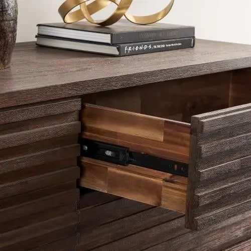 Japandi Dark Wood Dresser - Japandi