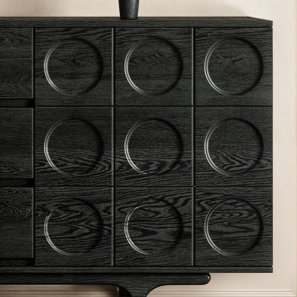 Black Wood Japandi Sideboard - Japandi