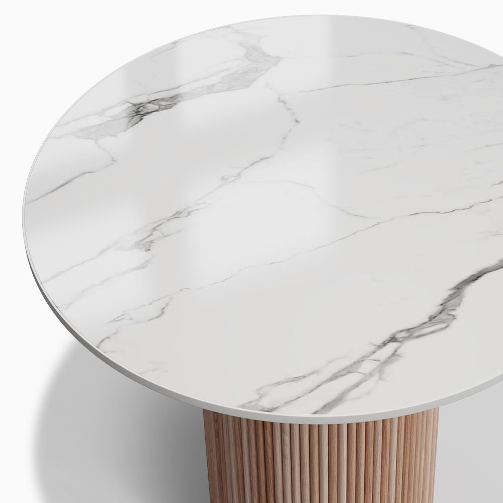 Japandi Table with Marble Top - Japandi