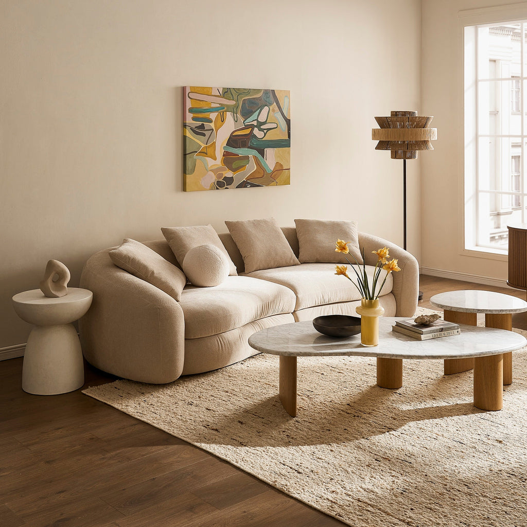 Japandi Curved Sofa - Japandi
