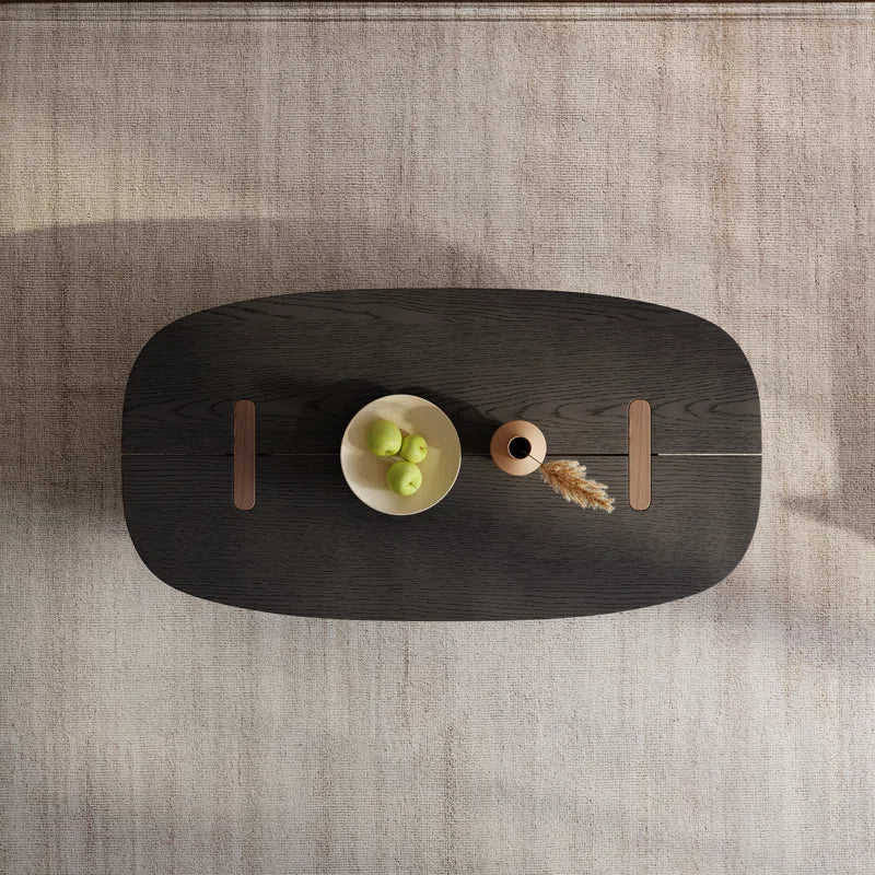 Oval Wood Coffee Table - Fedro - Japandi