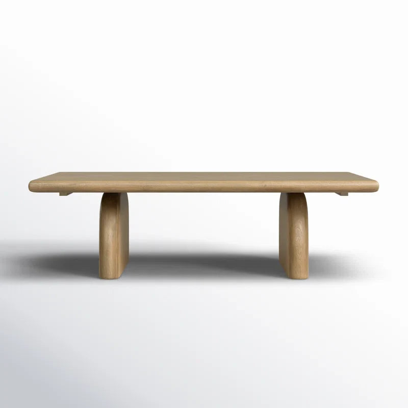 Rounded Edges Japandi Coffee Table - Japandi