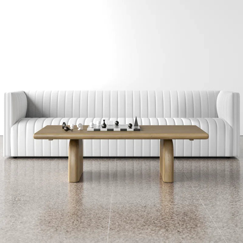 Rounded Edges Japandi Coffee Table - Japandi