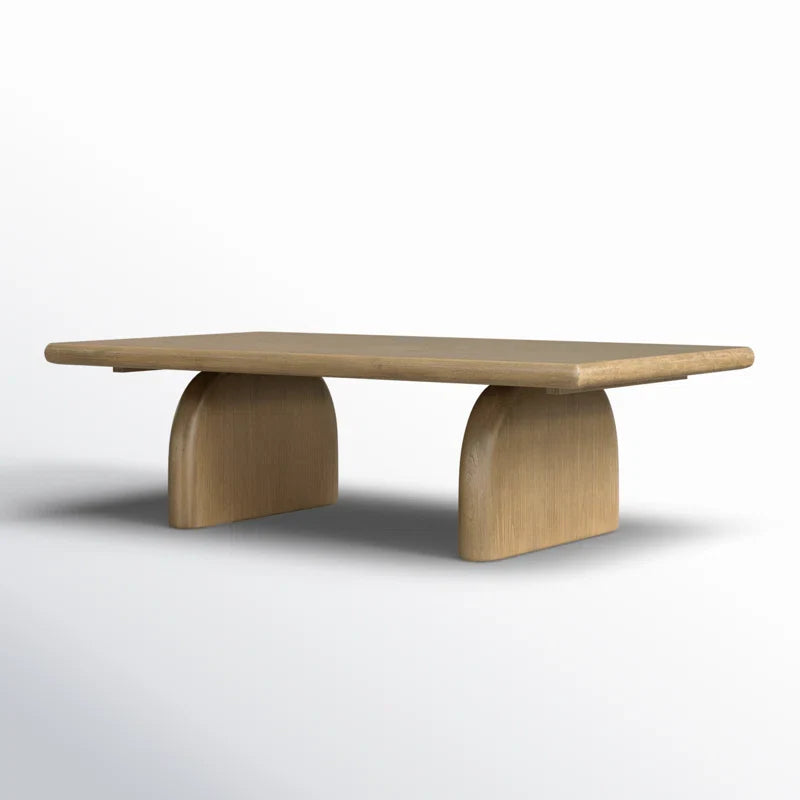 Rounded Edges Japandi Coffee Table - Japandi