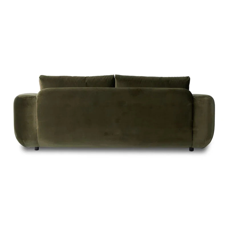 Recessed Arm Japandi Sofa in Textured Fabric - Japandi