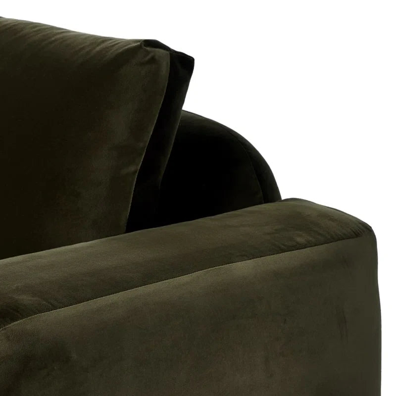 Recessed Arm Japandi Sofa in Textured Fabric - Japandi