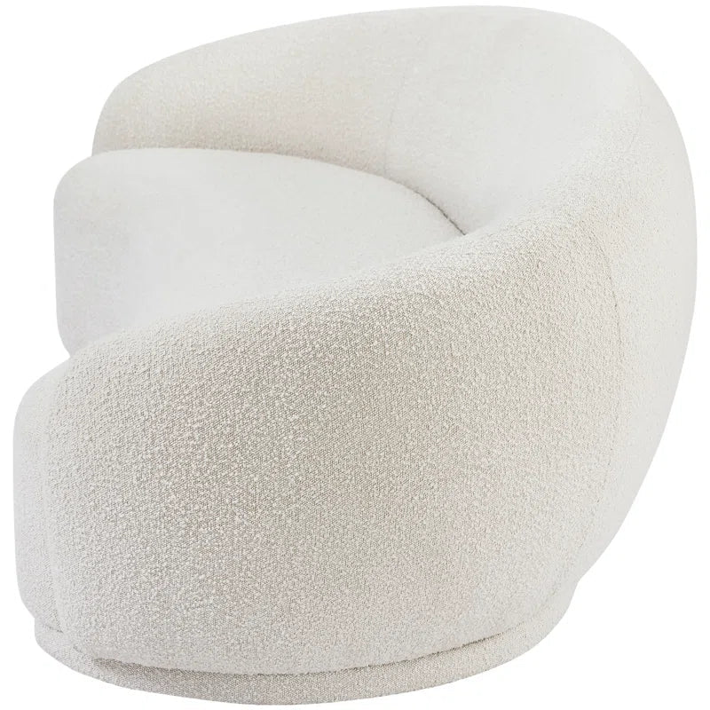 Rolled Arm Japandi Chesterfield Sofa in Velvet - Japandi