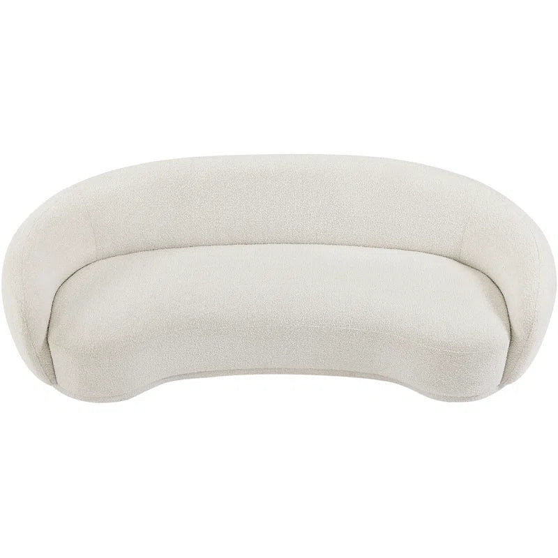 Rolled Arm Japandi Chesterfield Sofa in Velvet - Japandi
