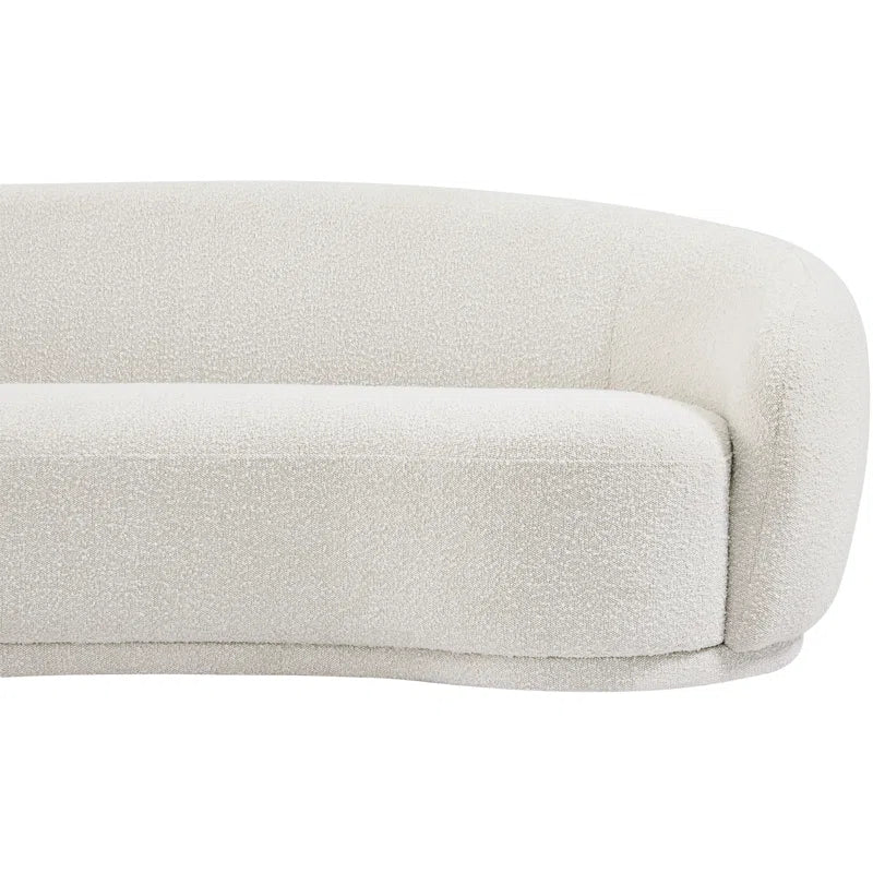 Rolled Arm Japandi Chesterfield Sofa in Velvet - Japandi