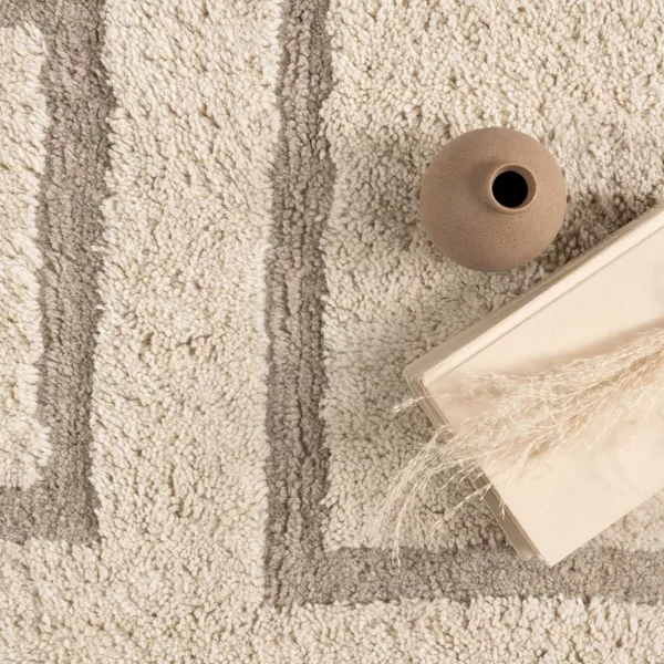 Japandi Geometric Wool Rug - Japandi