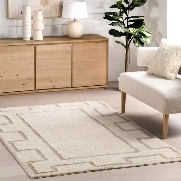 Japandi Geometric Wool Rug - Japandi