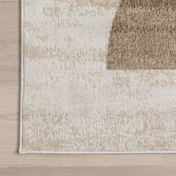 Japandi Terracotta Geometric Rug - Japandi