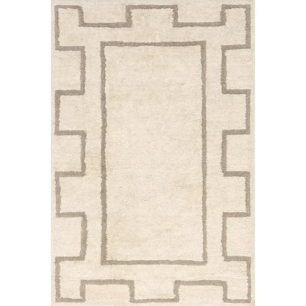 Japandi Geometric Wool Rug - Japandi