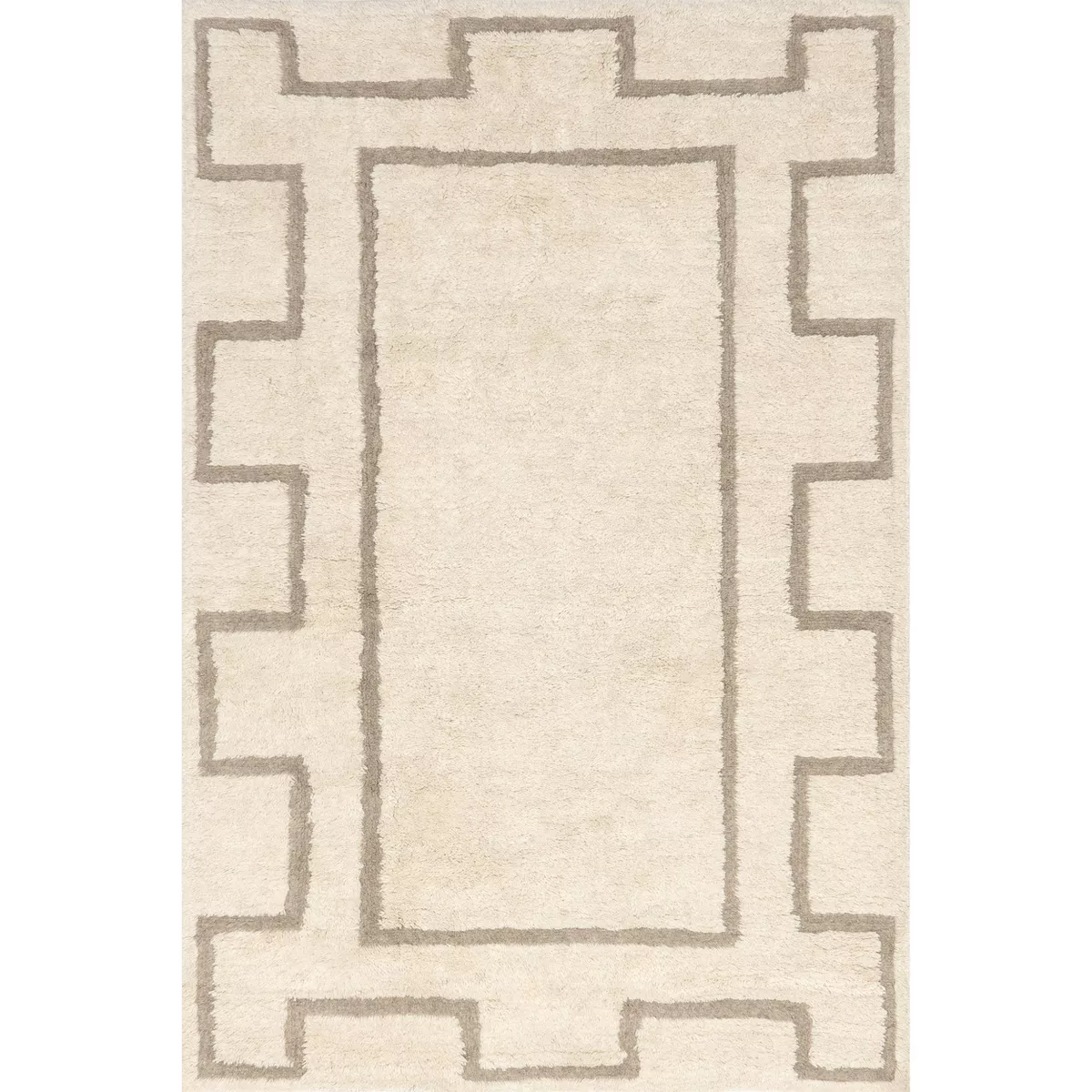 Japandi Geometric Wool Rug - Japandi