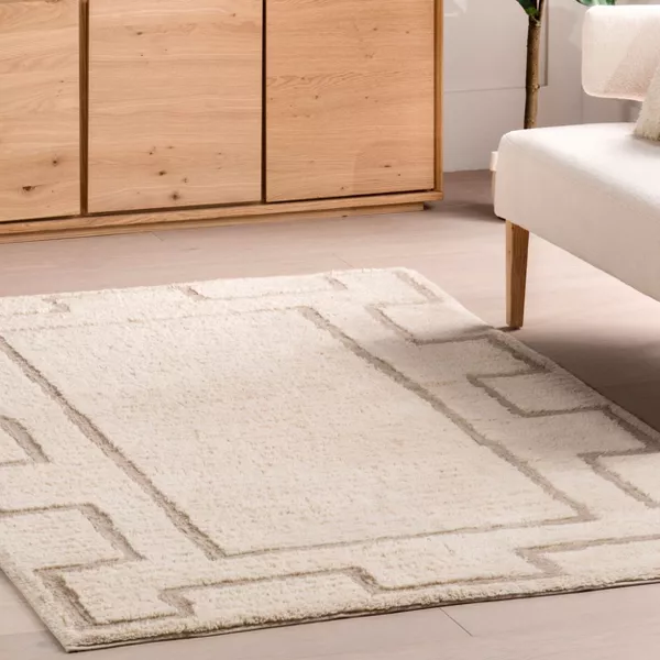 Japandi Geometric Wool Rug - Japandi