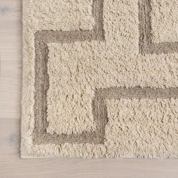 Japandi Geometric Wool Rug - Japandi