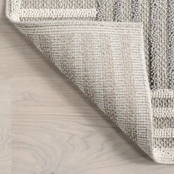 Japandi Light Grey Striped Rug - Japandi