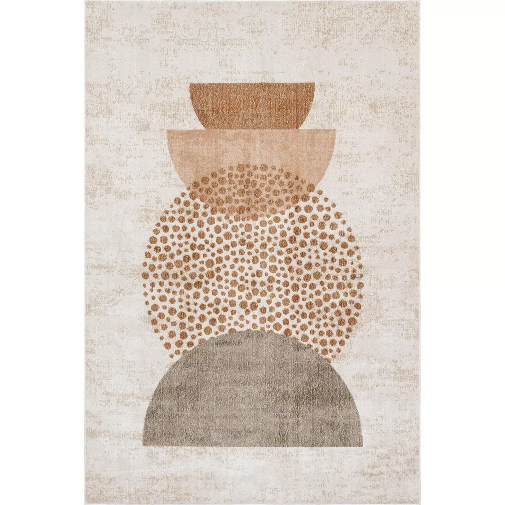 Japandi Terracotta Geometric Rug - Japandi