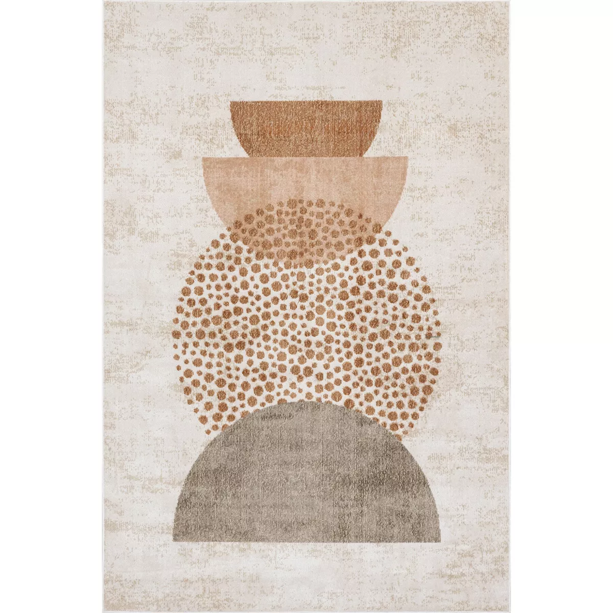 Japandi Terracotta Geometric Rug - Japandi