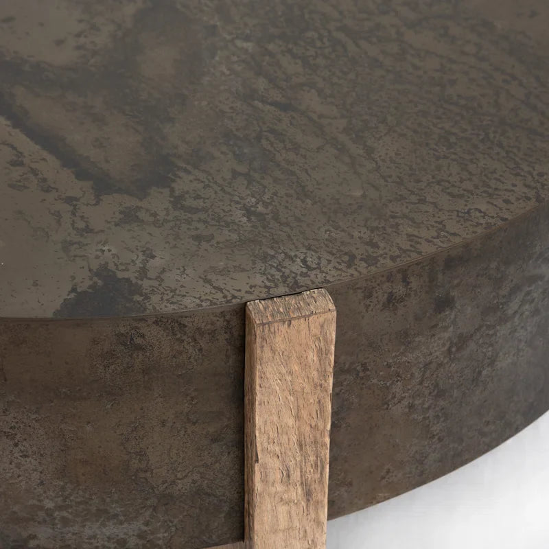 Cross-Leg Wood Coffee Table - Glendo - Japandi