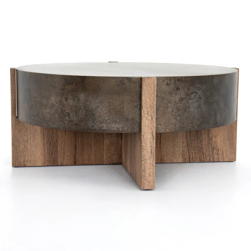 Cross-Leg Wood Coffee Table - Glendo - Japandi