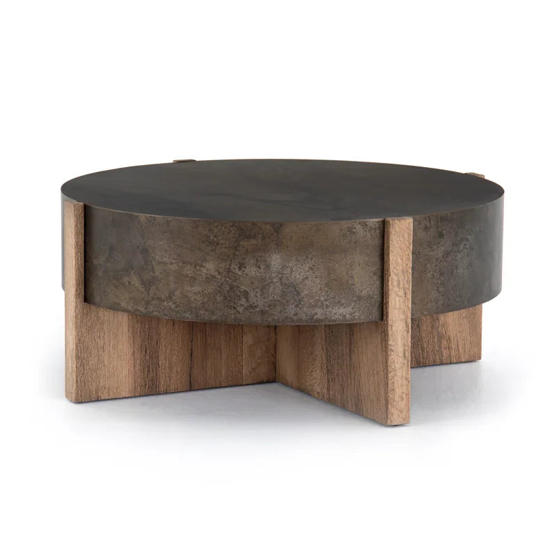Cross-Leg Wood Coffee Table - Glendo - Japandi