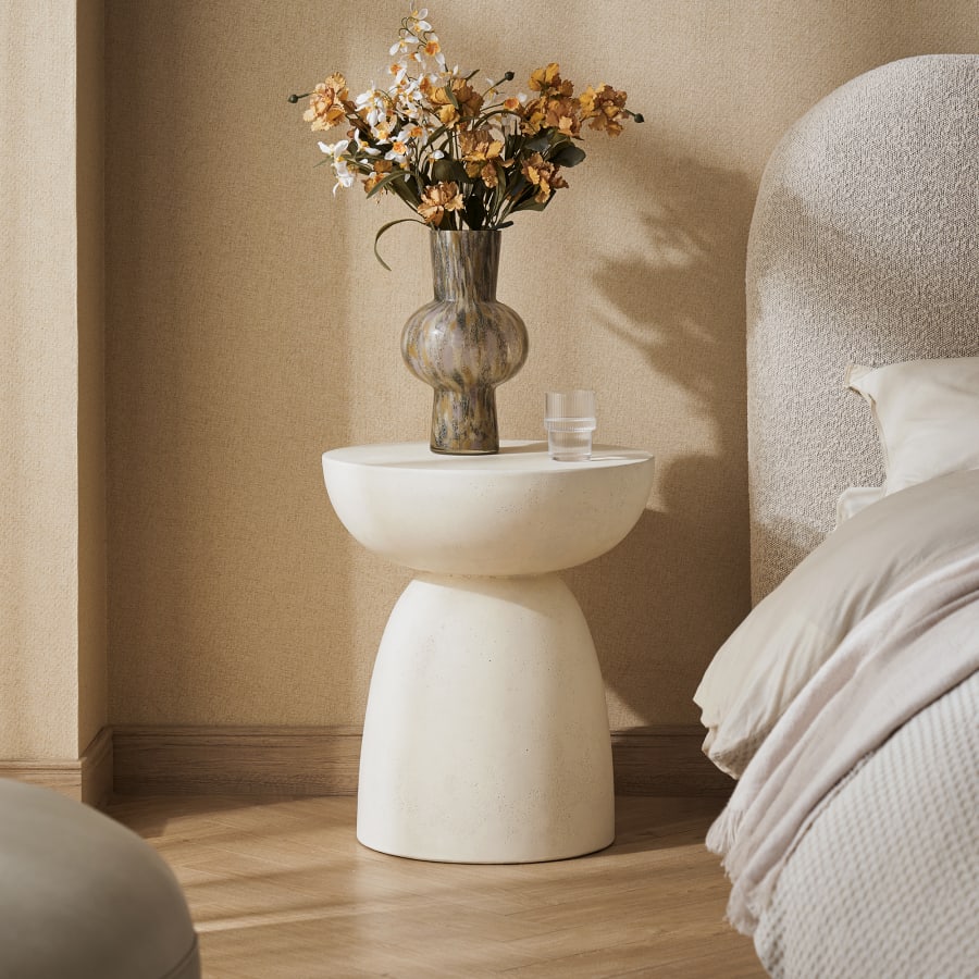 Japandi Round Nightstand - Japandi