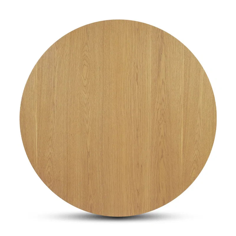 Solid Oak & White Fabric Japandi Dining Set – Gweneva - Japandi