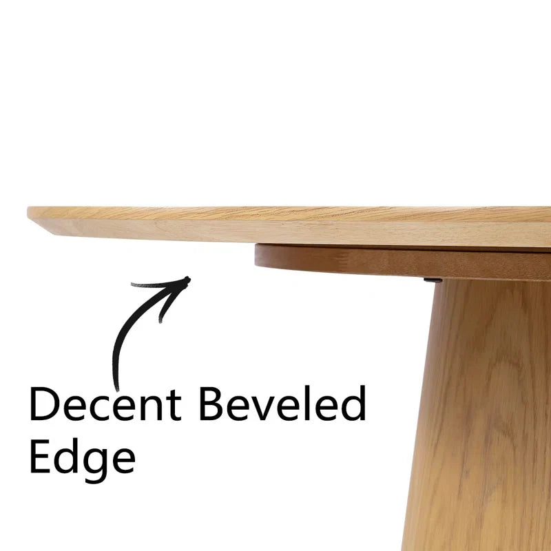 Solid Oak & White Fabric Japandi Dining Set – Gweneva - Japandi
