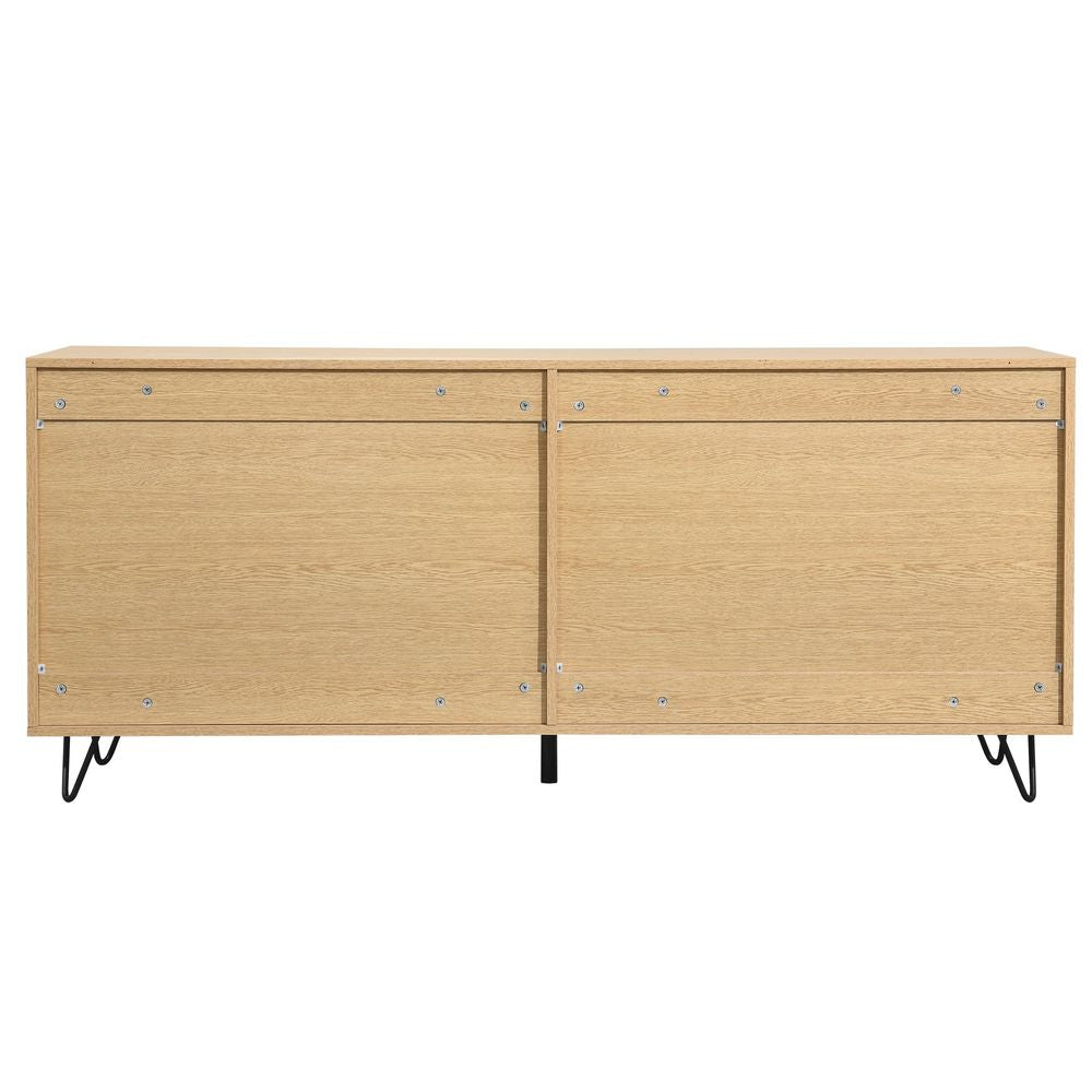 Japandi Rustic Wood Dresser - Japandi