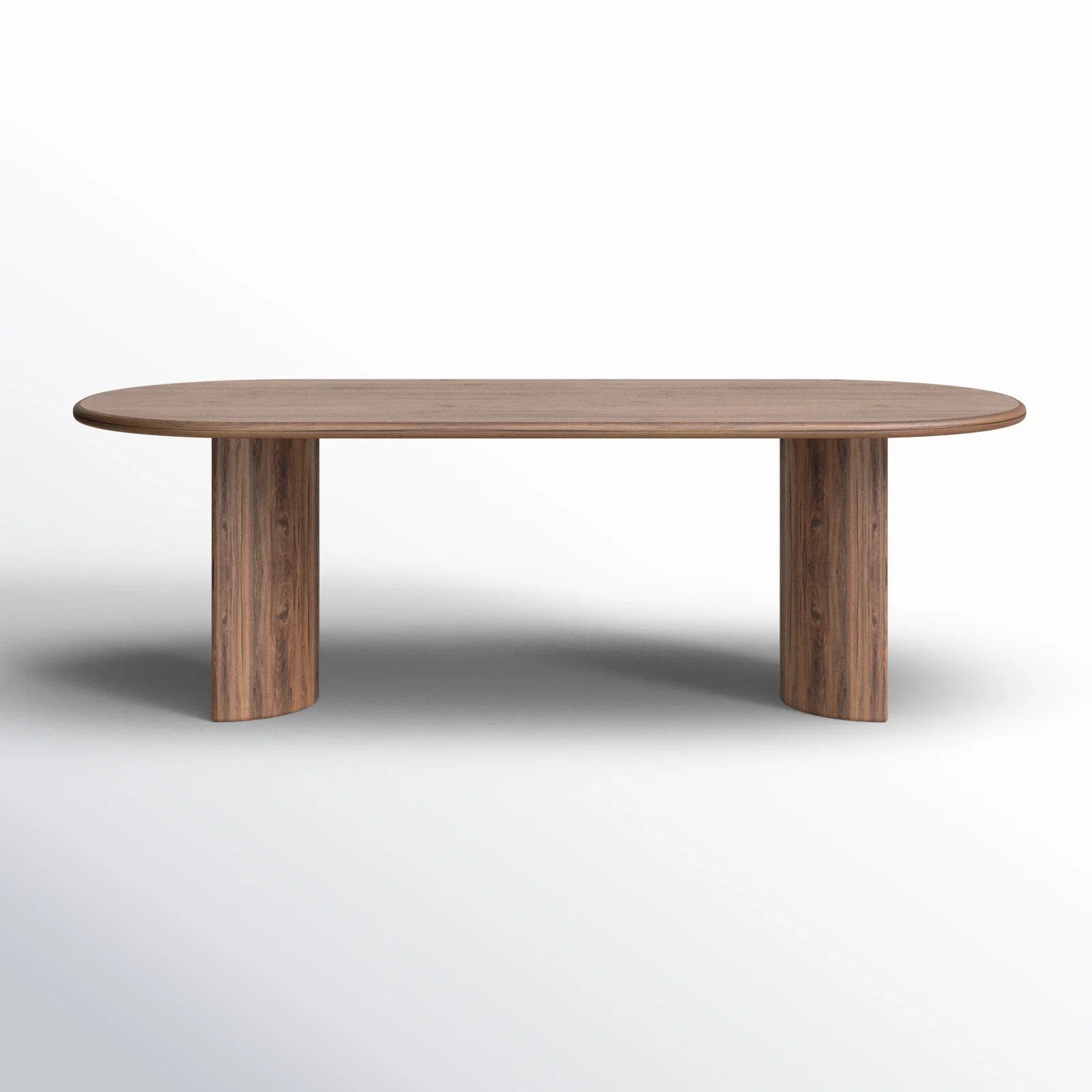 Double Pedestal Japandi Dining Table - Japandi