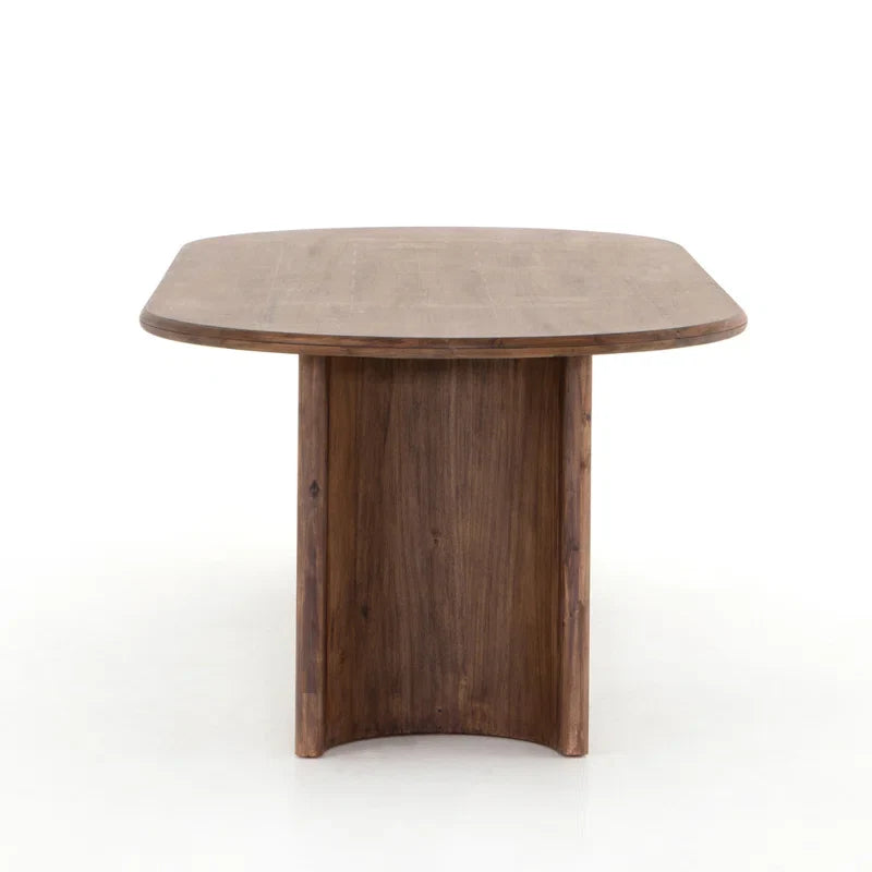 Double Pedestal Japandi Dining Table - Japandi