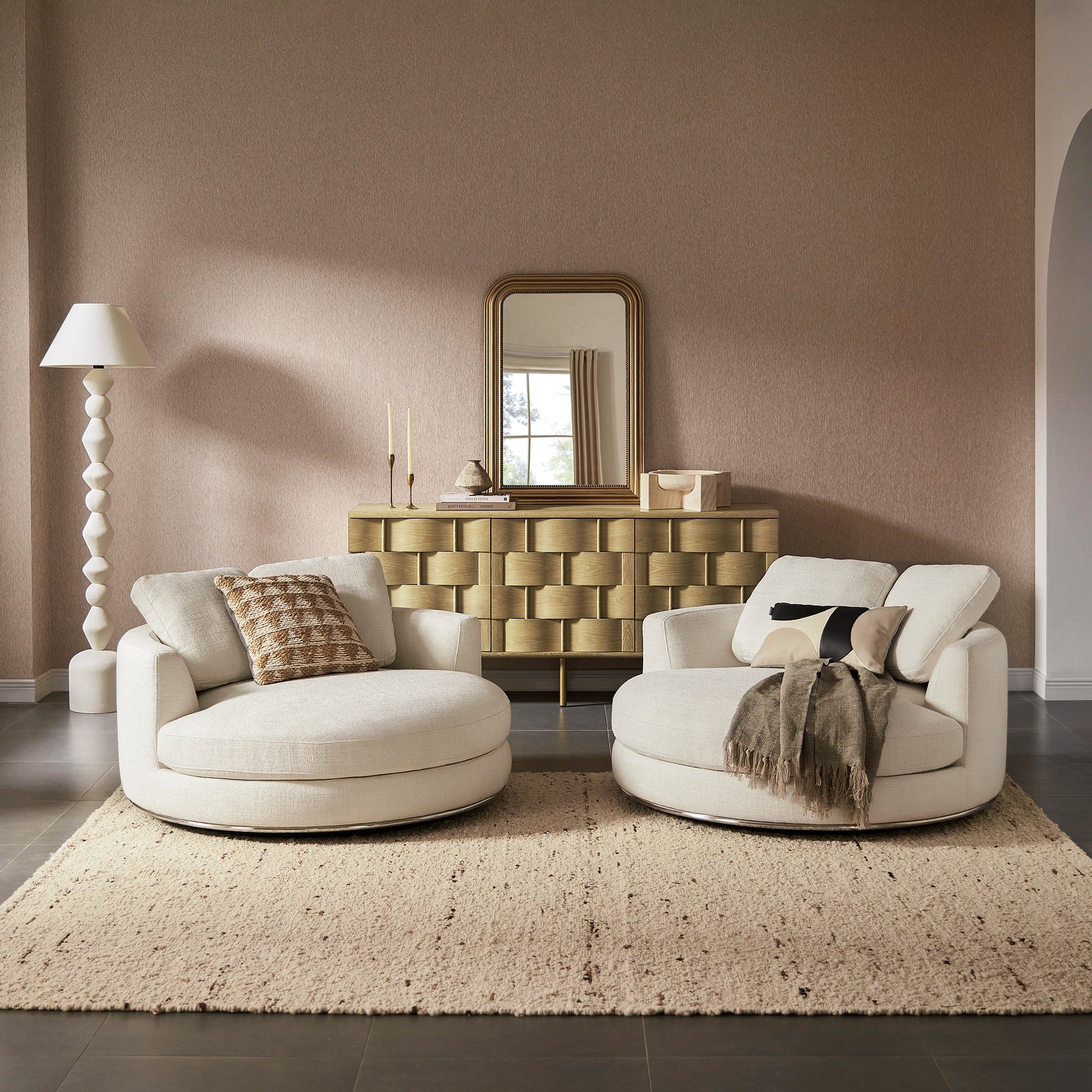 Japandi Swivel Armchair - Japandi