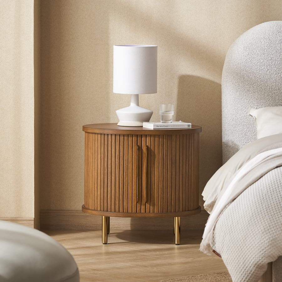 Japandi Oval Nightstand - Japandi