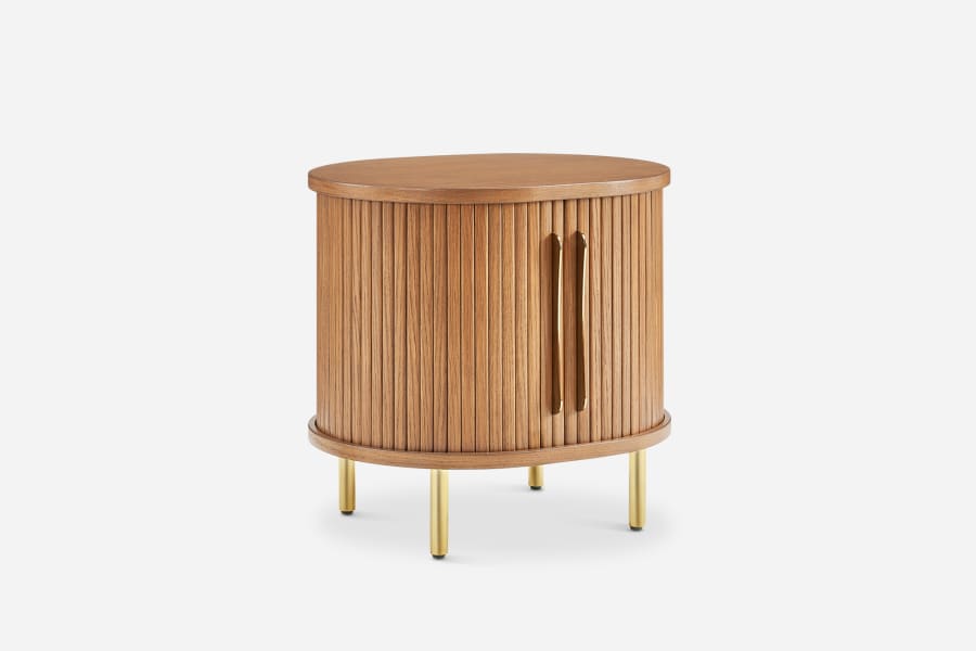 Japandi Oval Nightstand - Japandi