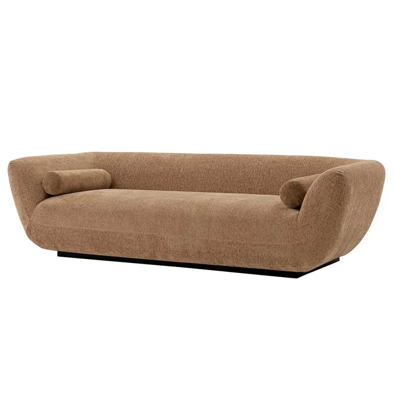 Deep Seat Japandi Sofa with Rounded Arms - Japandi